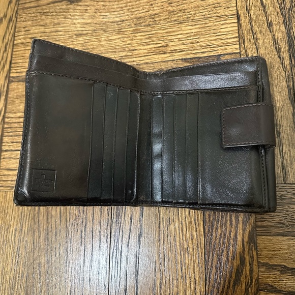 Authentic FENDI Zuccha Brown/Black Canvas Leather Small Wallet - Picture 6 of 6